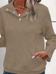 Damen Stepppullover mit durchgehendem Reißverschluss und praktischen Taschen
