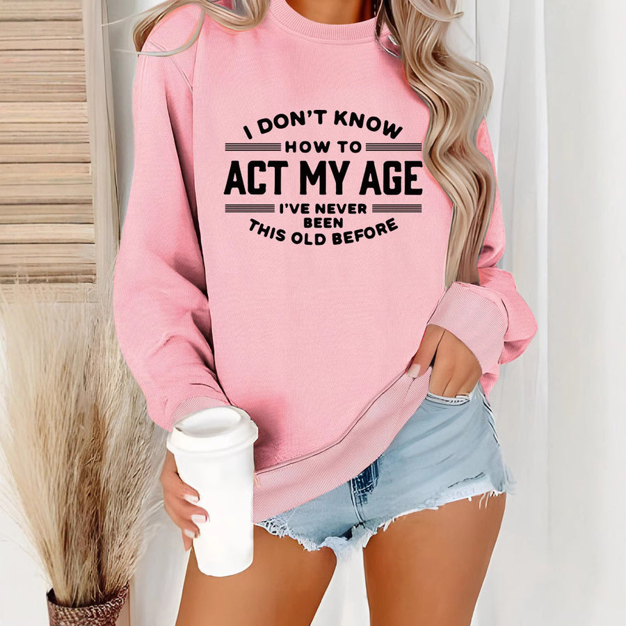 Damen Sweatshirt mit humorvollem Aufdruck und lässigem Schnitt