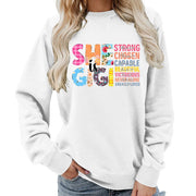 Damen Sweatshirt mit inspirierendem Text-Design