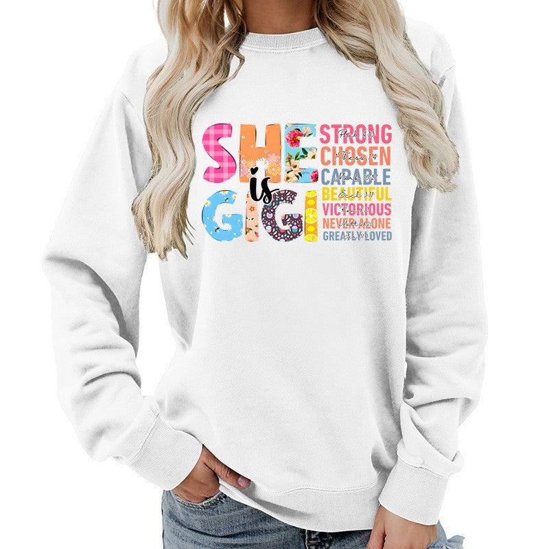 Damen Sweatshirt mit inspirierendem Text-Design