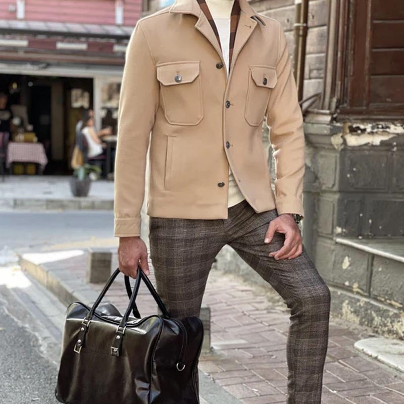 Herren elegante Utility-Jacke im modernen Stil Aliams