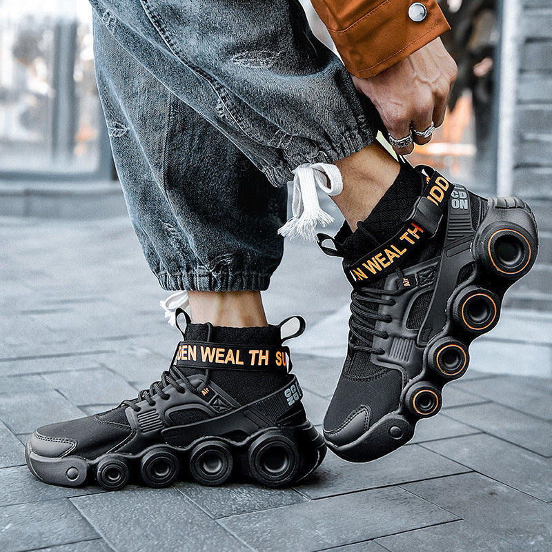 Damen Streetwear High-Top Sneakers mit innovativem Riemensystem