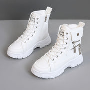 Damen High-Top Winterstiefel mit modischem Reißverschluss und dämpfender Sohle