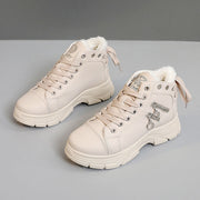 Damen modische High-Top Sneakers mit komfortablem Fleece-Futter und praktischem Reißverschluss
