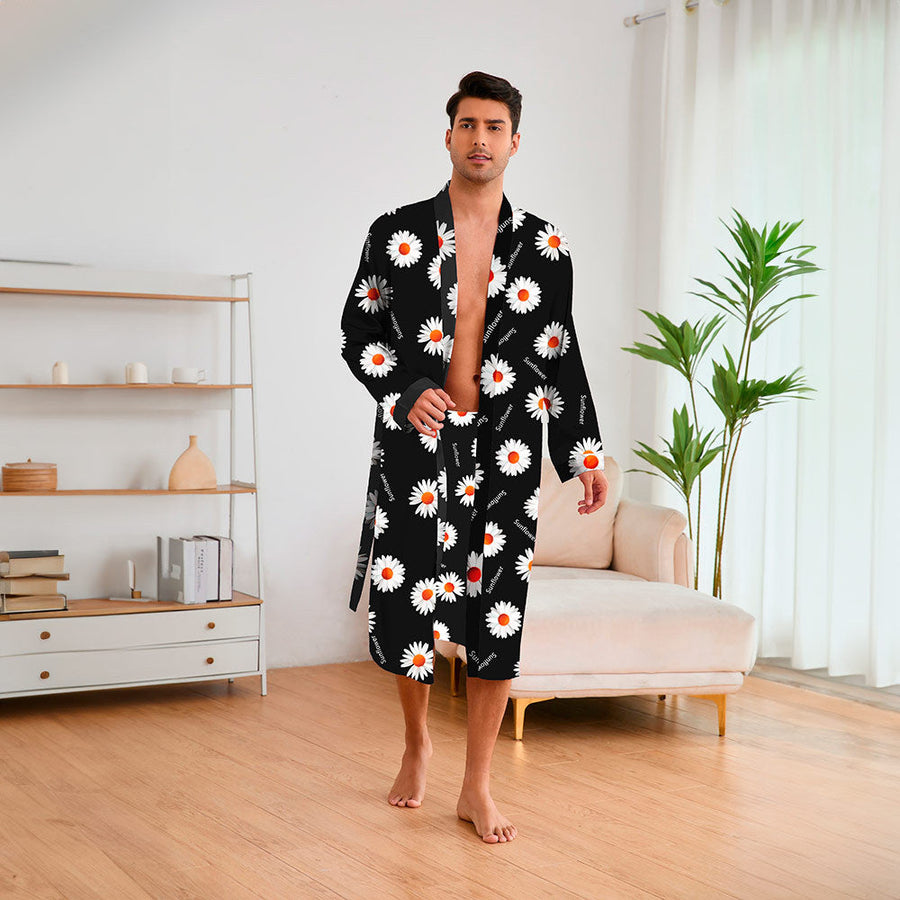 Herren Kimono mit modernem Muster und Gürtel – Heidi-Mode