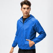 Herren leichte Laufjacke mit atmungsaktiven Eigenschaften und reflektierendem Design Heidi-Mode