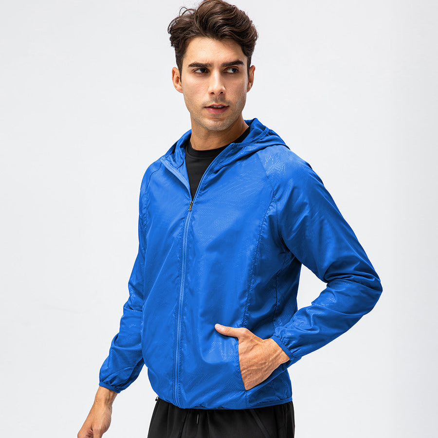Herren leichte Laufjacke mit atmungsaktiven Eigenschaften und reflektierendem Design Heidi-Mode