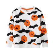 Mädchen Sweatshirt mit niedlichem Halloween-Motiv Drune