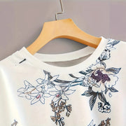 Damen Sweatshirt mit floralem Druck und relaxed Fit
