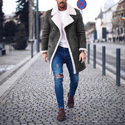 Herren modischer Langmantel mit weich gefüttertem Kragen Aliams