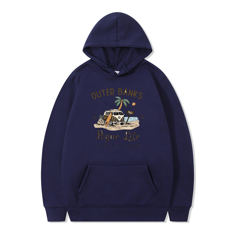 Damen Kapuzenpullover mit maritimem Design und inspirierendem Druck