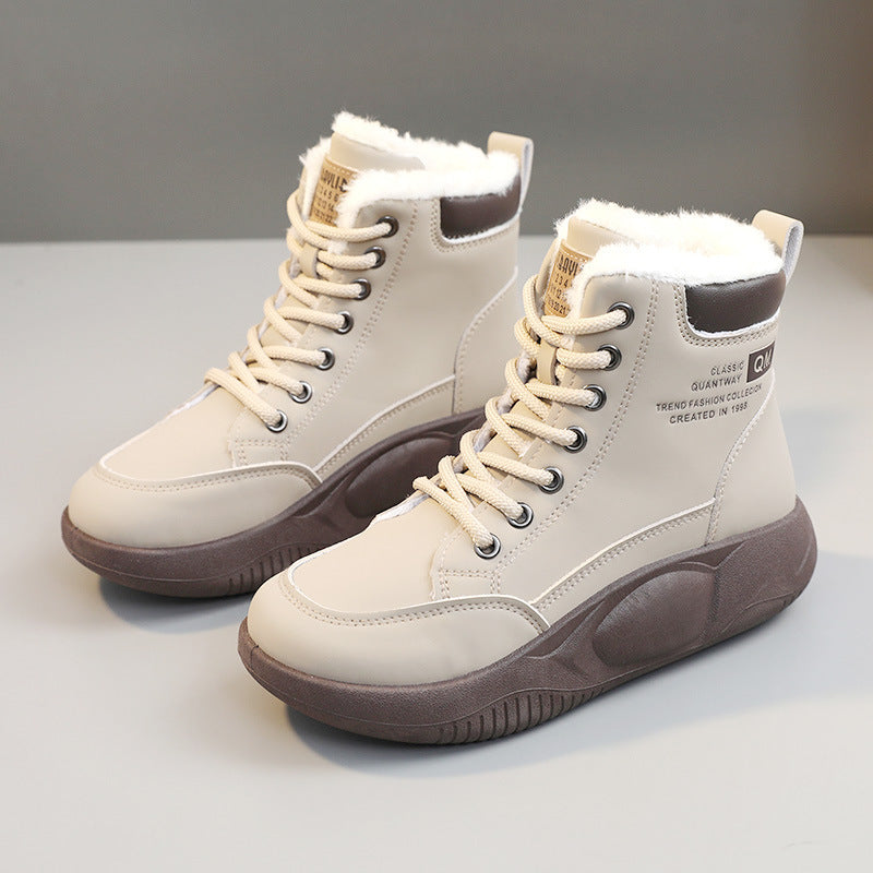 Damen modische Winterstiefel mit kuscheligem Fleece-Futter und rutschfester Sohle