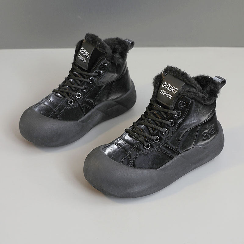 Damen warme Winterschuhe mit kuscheligem Innenfutter und rutschfester Sohle