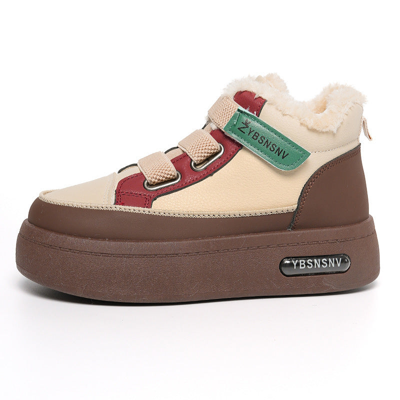 Damen Winterliche High-Top Sneakers mit bequemer Fleece-Wärmepolsterung und sportlichem Design