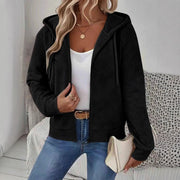 Damen Sportliche Kapuzenjacke mit strukturiertem Design und praktischen Taschen