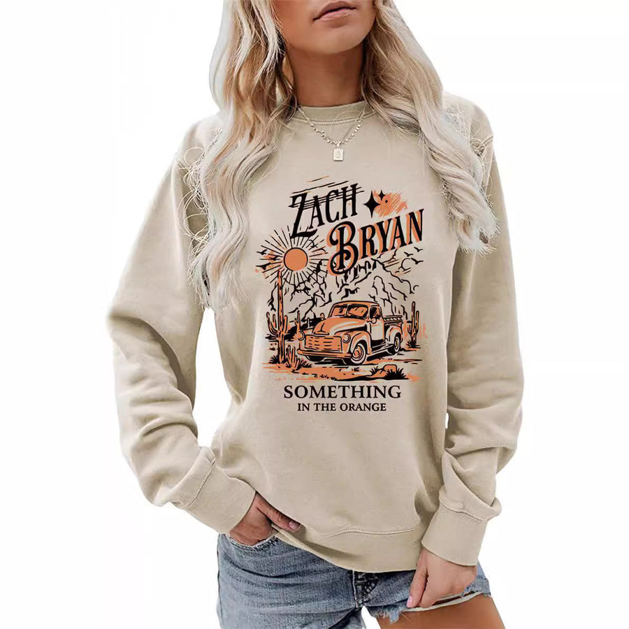 Damen Sweatshirt mit inspirierendem Vintage-Truck-Design
