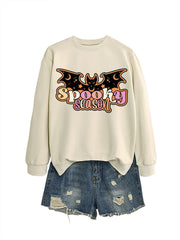 Damen Sweatshirt mit kreativem Halloween-Motiv