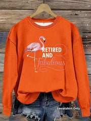 Damen Sweatshirt mit einzigartigem Flamingo-Motiv und inspirierendem Aufdruck