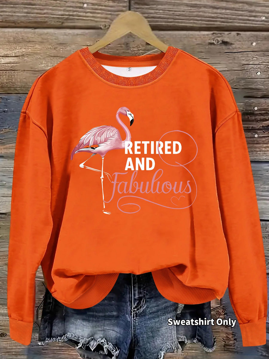 Damen Sweatshirt mit einzigartigem Flamingo-Motiv und inspirierendem Aufdruck