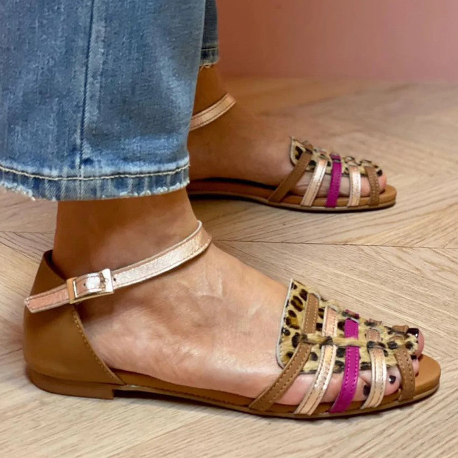 NIEDRIGER MULTI-RIEMEN-SANDAL