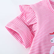 Mädchen T-Shirt mit zauberhaftem Einhorn-Motiv und Rüschendetail Drune