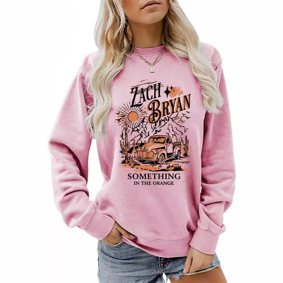 Damen Sweatshirt mit inspirierendem Vintage-Truck-Design