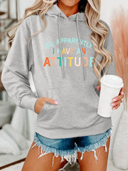 Damen Kapuzenpullover mit kreativem Schriftzug und lässiger Passform
