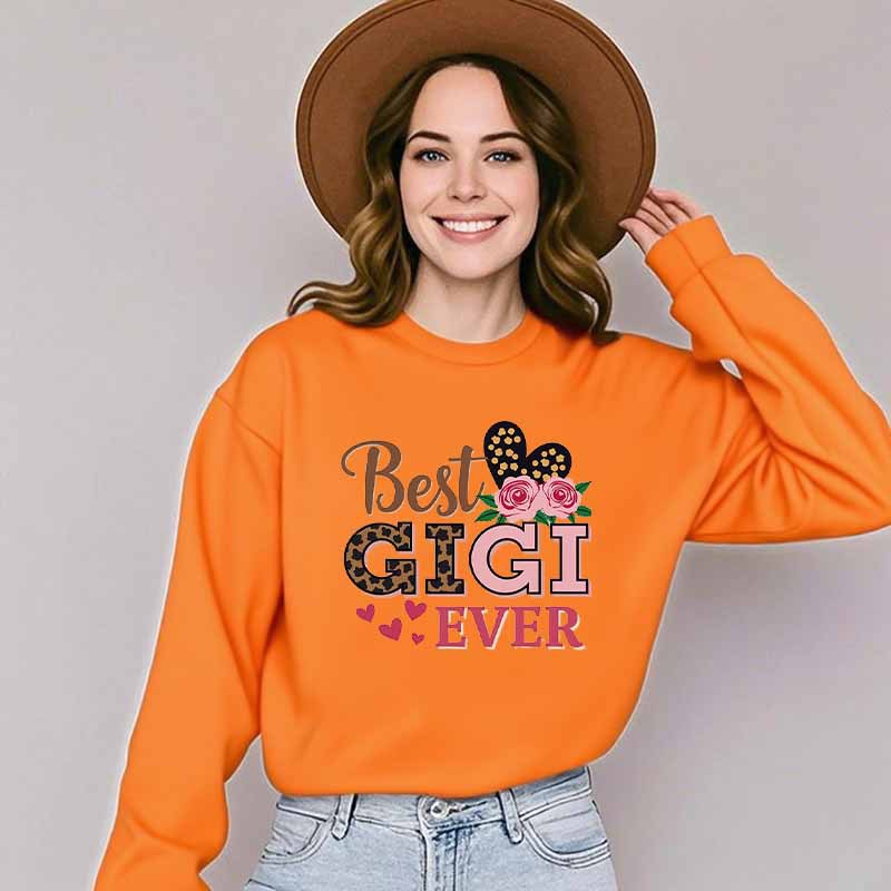 Damen Sweatshirt mit kreativem Gigi-Motiv