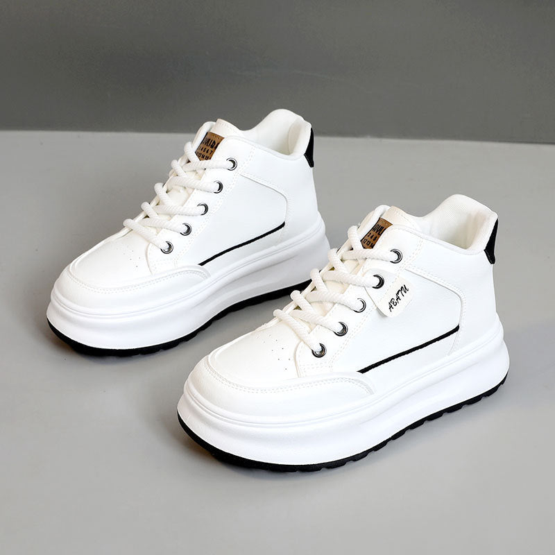 Damen Sportliche High-Top Sneakers mit gepolsterter Sohle und atmungsaktiver Struktur
