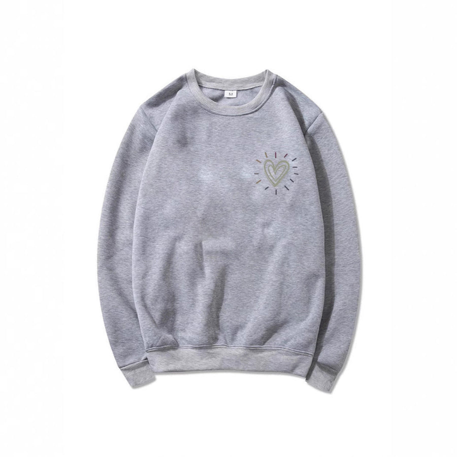 Damen Oversized Sweatshirt mit niedlichem Herzmotiv und lässigem Schnitt