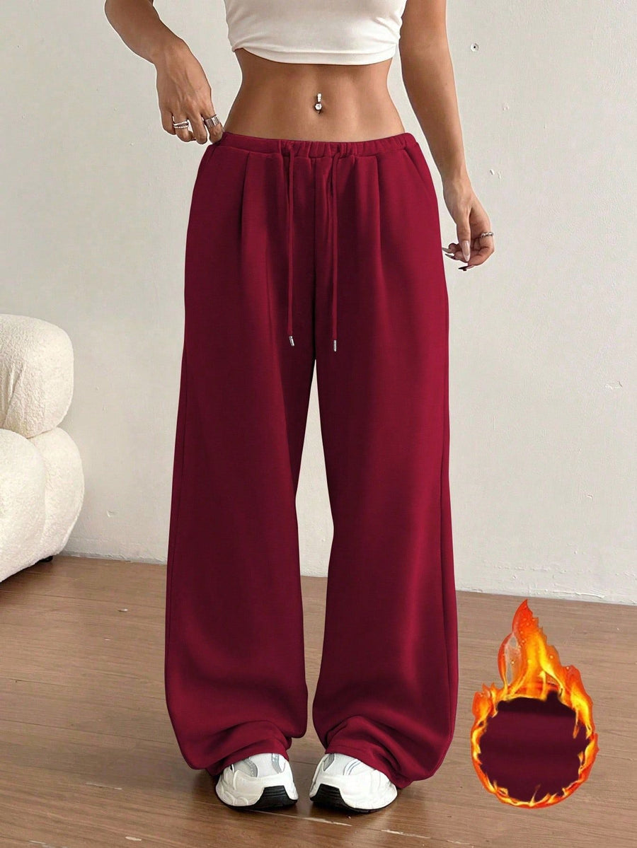 Damen bequeme Sweathose mit lässigem Schnitt und seitlichen Eingrifftaschen