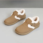 Damen Hausschuhe mit warmem Fleece-Futter und verstellbarem Riemen