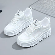 Damen elegante und bequeme Sneakers mit erhöhter Laufsohle