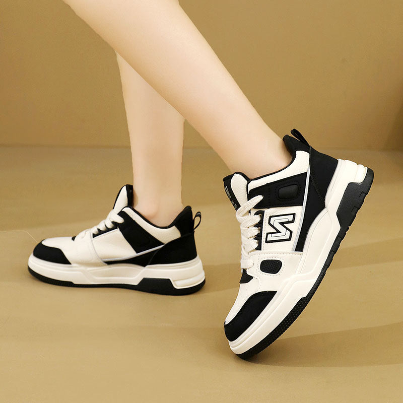 Damen Sportliche High-Top Sneakers mit modischem Design und atmungsaktiver Oberflächenstruktur