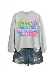 Damen Sweatshirt mit kreativem Aufdruck