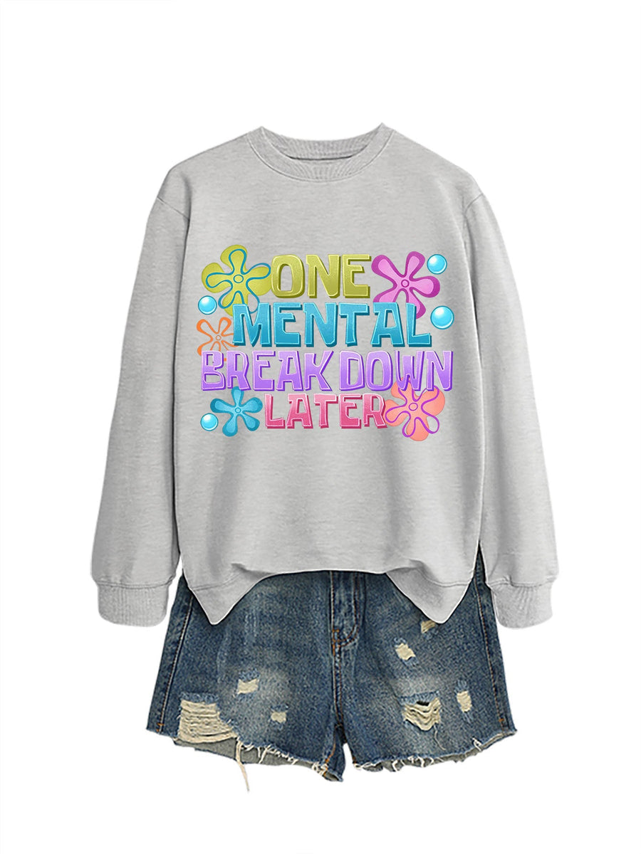 Damen Sweatshirt mit kreativem Aufdruck