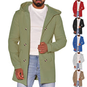 Herren modische Parkajacke mit praktischen Taschen und Kapuze Aliams