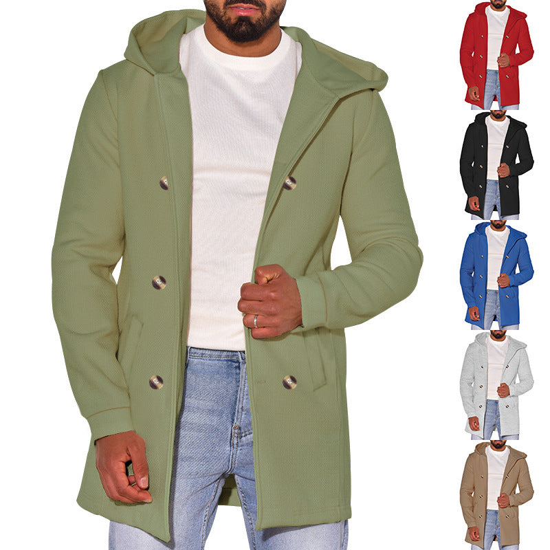 Herren modische Parkajacke mit praktischen Taschen und Kapuze Aliams