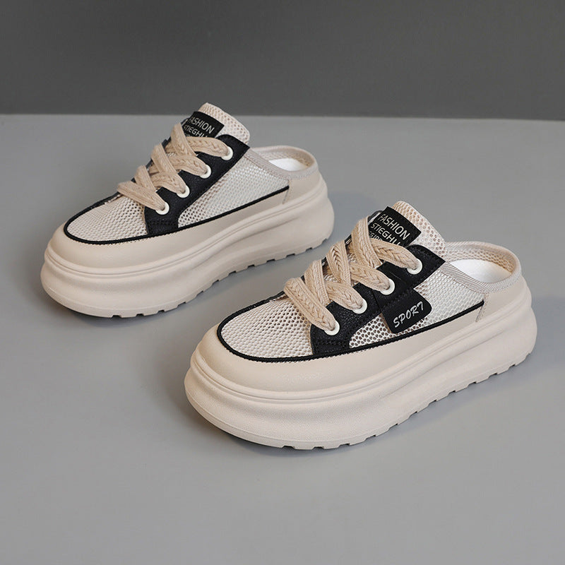 Damen modische Slip-ons mit atmungsaktiver Mesh-Oberfläche und dämpfendem Fußbett