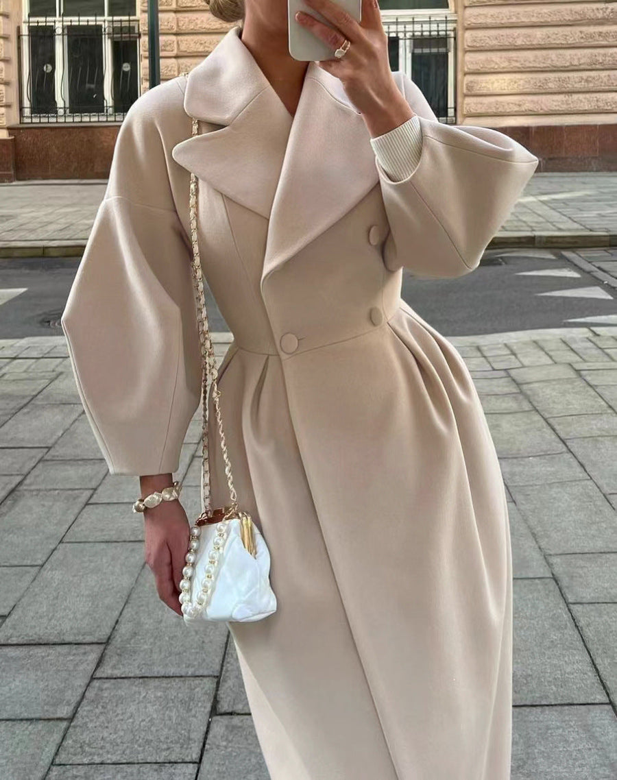Damen Eleganter Trenchcoat mit tailliertem Schnitt und seitlichem Schlitz