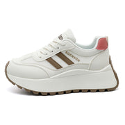 Damen modische Plateau-Sneaker mit atmungsaktivem Mesh und robuster Laufsohle