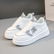 Damen Plateau Sneakers mit atmungsaktiver Oberflächenstruktur und dämpfender Laufsohle
