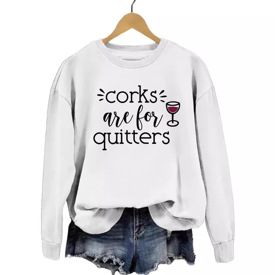 Damen Sweatshirt mit kreativem Spruch und lässigem Schnitt