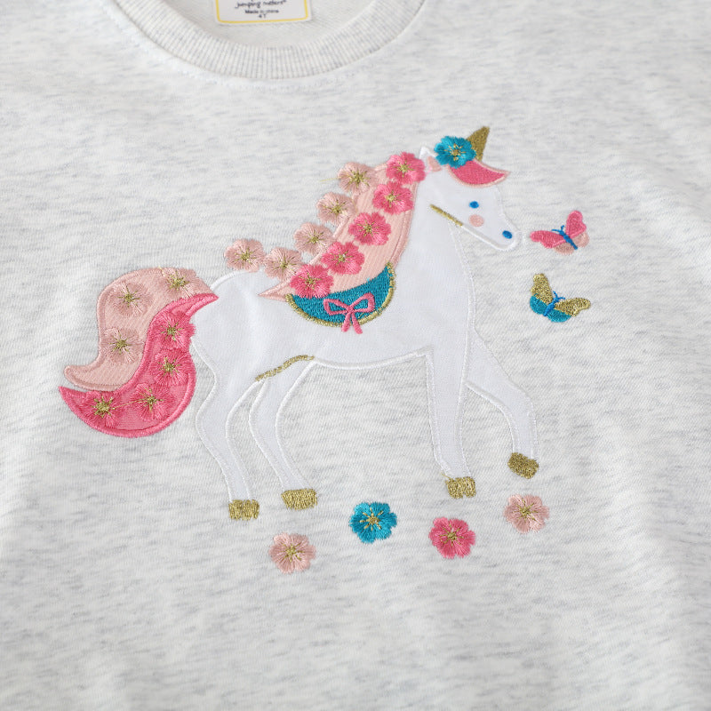 Mädchen Sweatshirt mit zauberhaftem Einhornmotiv Drune