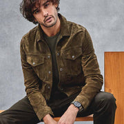 Herren Wildlederjacke mit praktischen Brusttaschen Aliams