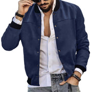 Herren stylische Wildlederjacke mit praktischen Reißverschlusstaschen Aliams