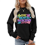 Damen Sweatshirt mit kreativem Aufdruck