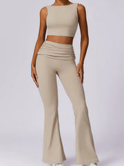 Elvira | High-Waist Leggings mit gerafftem Bund