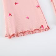 Mädchen Schlagleggings mit floralen Akzenten Drune