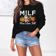 Damen Sweatshirt mit herbstlichem Essenzen-Motiv und inspirierendem Schriftzug